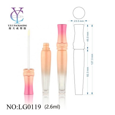 Cosmetic mini empty lipgloss tube packaging shell lipgloss wand tubes