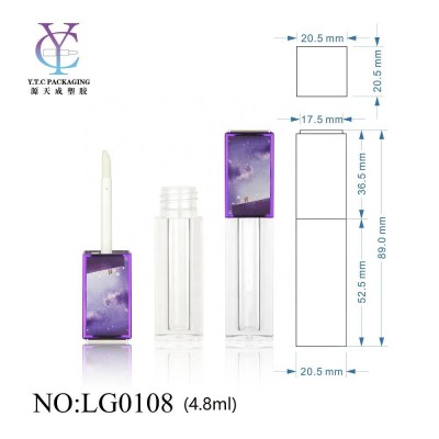 Cosmetic mini empty lipgloss tube packaging shell lipgloss wand tubes