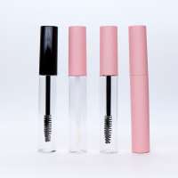 Custom LOGO Low MOQ 100PCS private label 10ml black pink lid mascara tube container with wand