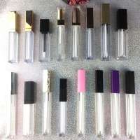 high quality liquid empty 5ml plastic lipgloss bottle with brush oem lip gloss container wholesale private label