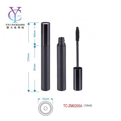 Cosmetic empty tube bottle wand round shape eye mascara brush with tube