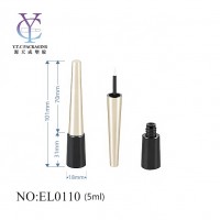 Cosmetic packaging empty private label eyeliner bottle round shape eyeliner container