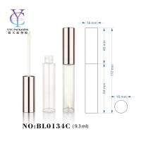 Cosmetic empty lipgloss tube packaging round transparent lipgloss container tube