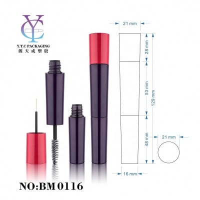 Wholesale empty new 2 in 1 unique design double mascara tube container with brush