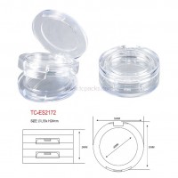 Cosmetic packaging private label plastic custom transparent two layers eyeshadow case