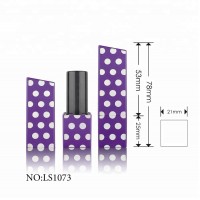 Cosmetic empty custom lipstick tube packaging design magnetic square lipstick tube