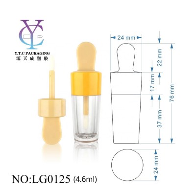 Cosmetic packaging empty cute ice cream shape lipgloss tube with custom logo