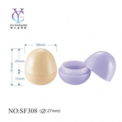 Cosmetic eco friendly empty private label customized egg shape lip balm tubes