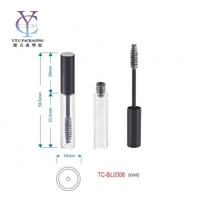 Wholesale empty eyeliner tube round transparent mascara tube