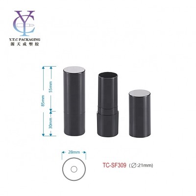 Empty concealer stick round shape black stick foundation packaging stick container